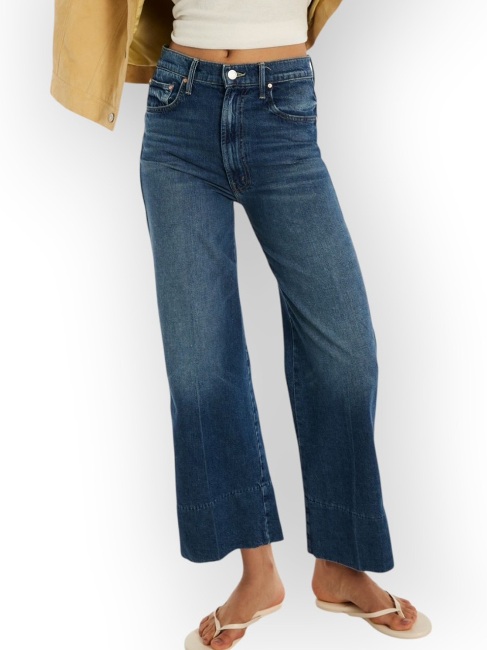 Mother The Maven Wide Hem Ankle Jeans